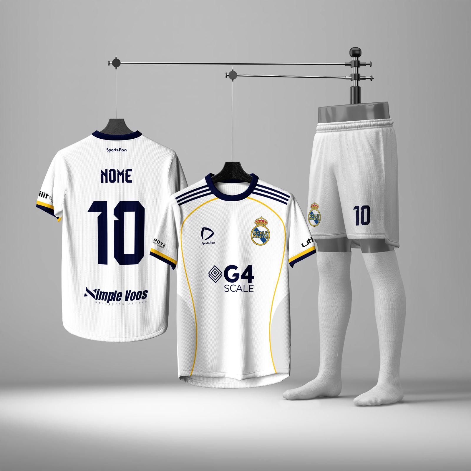 Kit completo uniforme branco